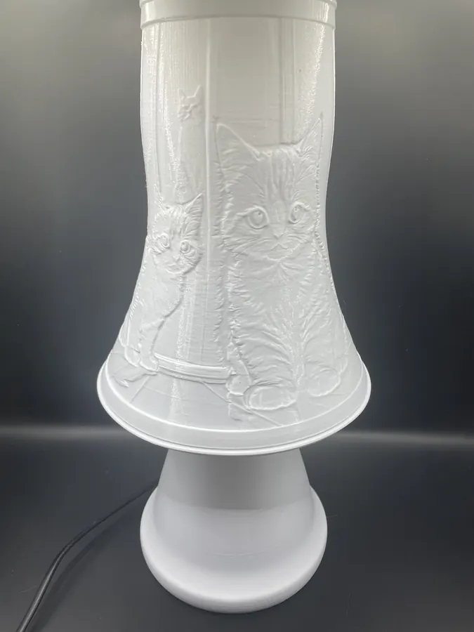 Mise en scène de Lampe chat cosy