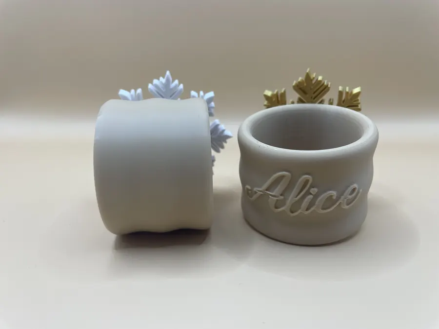 Mise en scène de Ronds de serviette personnalisables